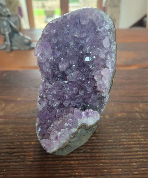 Premium High Grade Amethyst Druzy 329 Mini Geode Cluster Piece Cut Base 739g H11xW7xD8cm - Image 9