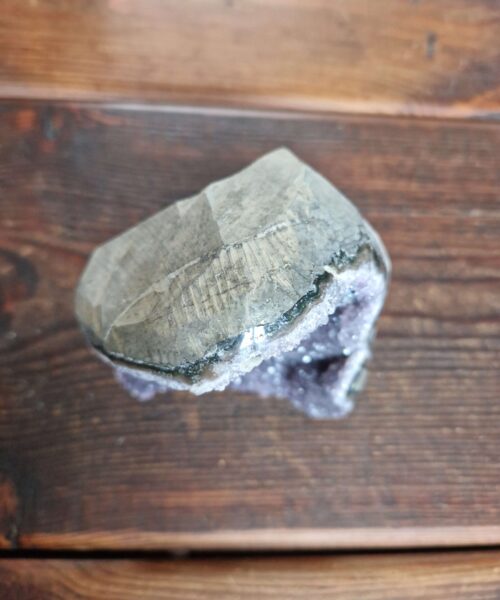Premium High Grade Amethyst Druzy 330 Mini Geode Cluster Piece Cut Base 1.703g H15xW12.5xD9cm - Image 6