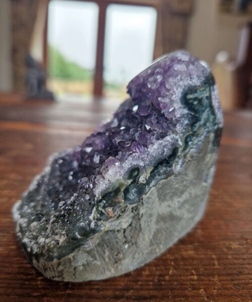 Premium High Grade Amethyst Druzy 332 Mini Geode Cluster Piece Cut Base 505g H7xW7xD8.5cm - Image 5