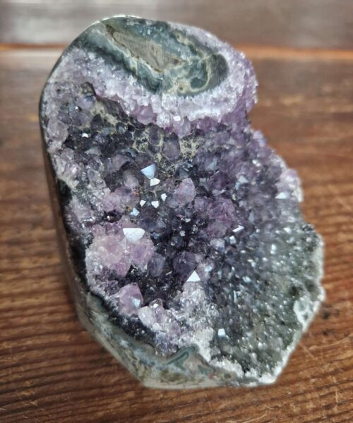Premium High Grade Amethyst Druzy 332 Mini Geode Cluster Piece Cut Base 505g H7xW7xD8.5cm - Image 7