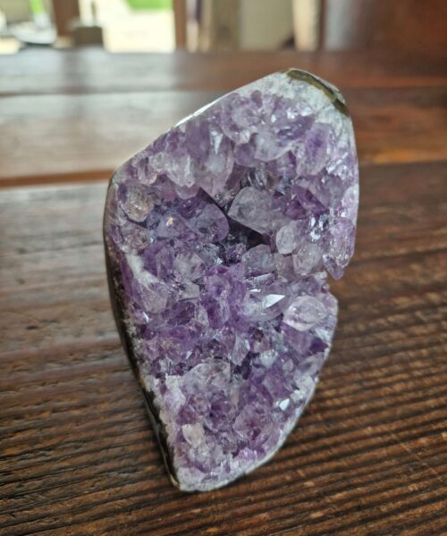 Premium High Grade Amethyst Druzy 311 Mini Geode Cluster Piece Cut Base 457g H8.5xW7xD8cm