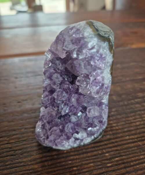 Premium High Grade Amethyst Druzy 311 Mini Geode Cluster Piece Cut Base 457g H8.5xW7xD8cm - Image 3