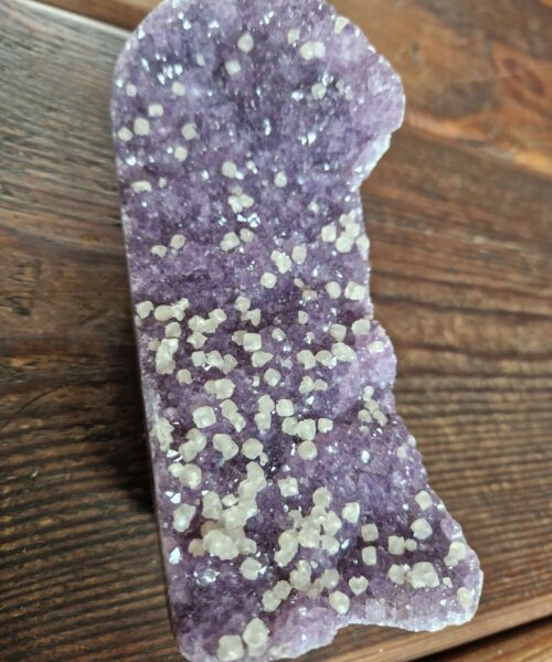 Premium High Grade Amethyst Druzy 313 Mini Geode Cluster Piece Cut Base 1.213g H16xW7xD10cm - Image 9