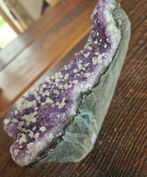 Premium High Grade Amethyst Druzy 313 Mini Geode Cluster Piece Cut Base 1.213g H16xW7xD10cm - Image 10
