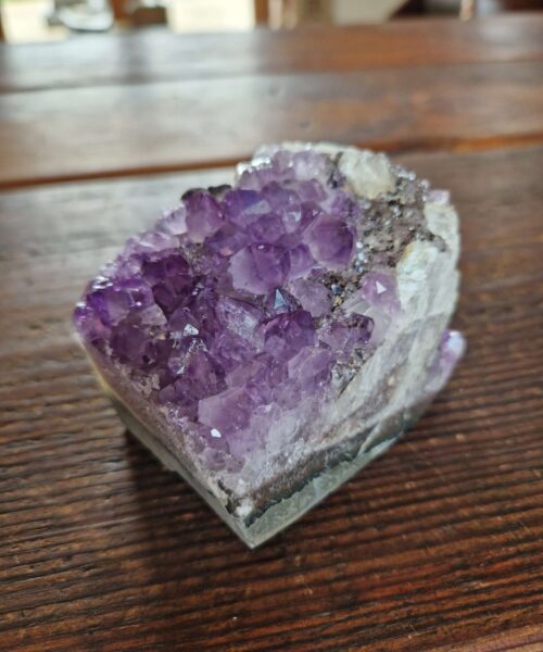 Premium High Grade Amethyst Druzy 319 Mini Geode Cluster Piece Cut Base 513g H6xW8.5xD5cm - Image 3