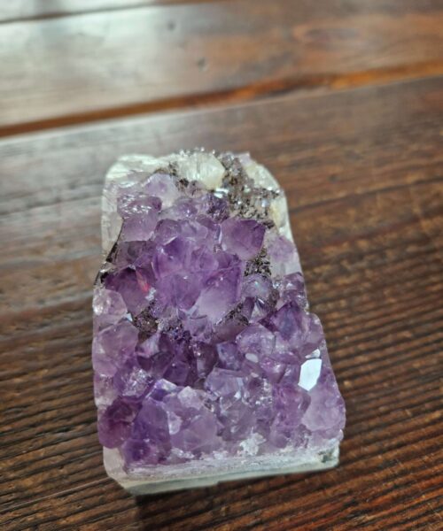 Premium High Grade Amethyst Druzy 319 Mini Geode Cluster Piece Cut Base 513g H6xW8.5xD5cm