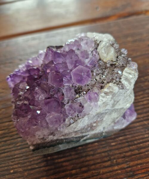 Premium High Grade Amethyst Druzy 319 Mini Geode Cluster Piece Cut Base 513g H6xW8.5xD5cm - Image 6