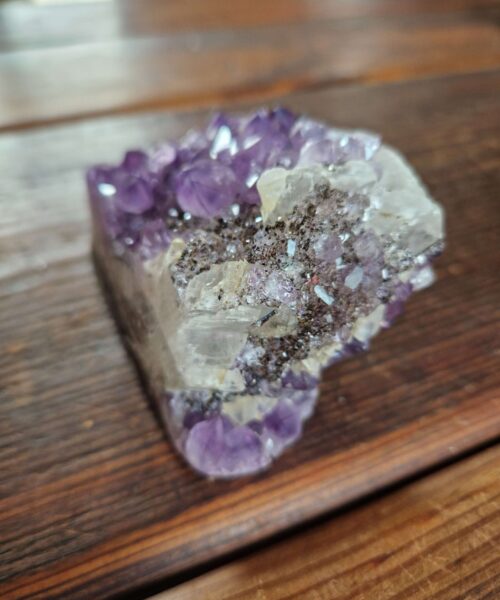 Premium High Grade Amethyst Druzy 319 Mini Geode Cluster Piece Cut Base 513g H6xW8.5xD5cm - Image 8