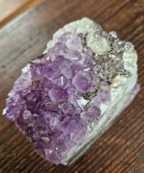 Premium High Grade Amethyst Druzy 319 Mini Geode Cluster Piece Cut Base 513g H6xW8.5xD5cm - Image 9