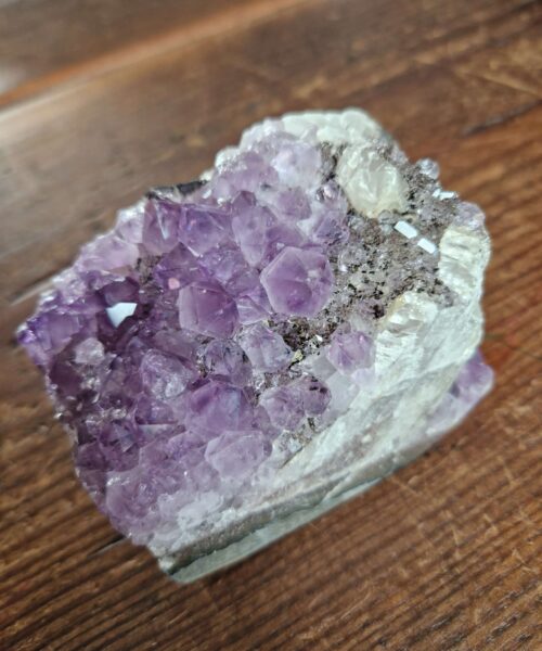 Premium High Grade Amethyst Druzy 319 Mini Geode Cluster Piece Cut Base 513g H6xW8.5xD5cm - Image 10