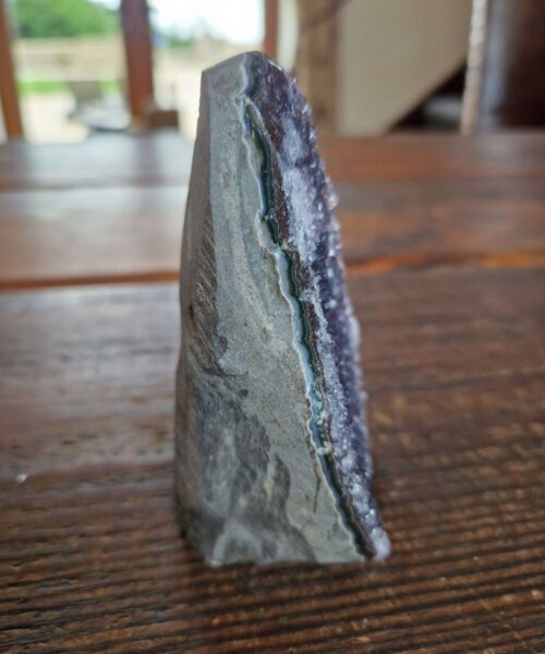 Premium High Grade Amethyst Druzy 321 Mini Geode Cluster Piece Cut Base 442g H10.5W6.5x5.5cm - Image 6