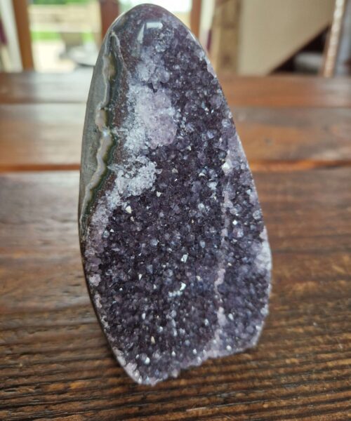 Premium High Grade Amethyst Druzy 321 Mini Geode Cluster Piece Cut Base 442g H10.5W6.5x5.5cm - Image 8