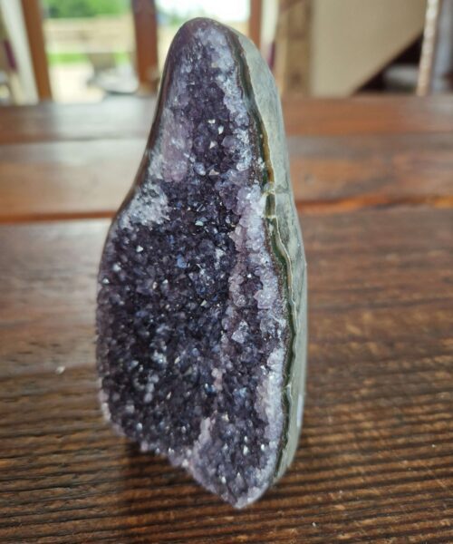 Premium High Grade Amethyst Druzy 321 Mini Geode Cluster Piece Cut Base 442g H10.5W6.5x5.5cm - Image 10