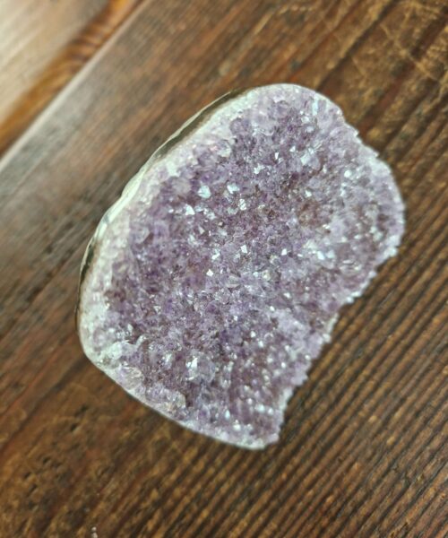 Premium High Grade Amethyst Druzy 322 Mini Geode Cluster Piece Cut Base 317g H7.5xW9.5xD4cm - Image 8