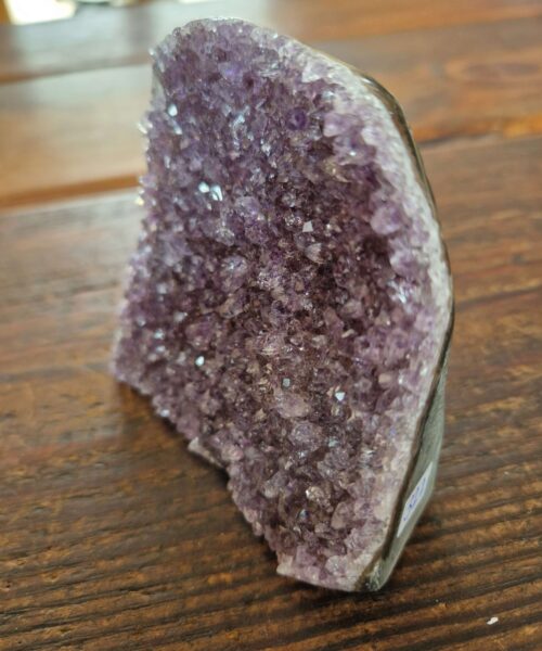 Premium High Grade Amethyst Druzy 322 Mini Geode Cluster Piece Cut Base 317g H7.5xW9.5xD4cm - Image 9