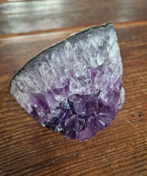 Premium High Grade Amethyst Druzy 324 Mini Geode Cluster Piece Cut Base 593g H8xW11x6.5cm - Image 3