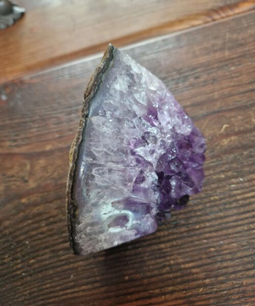 Premium High Grade Amethyst Druzy 324 Mini Geode Cluster Piece Cut Base 593g H8xW11x6.5cm - Image 4