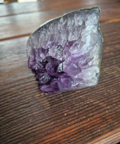 Premium High Grade Amethyst Druzy 324 Mini Geode Cluster Piece Cut Base 593g H8xW11x6.5cm - Image 6