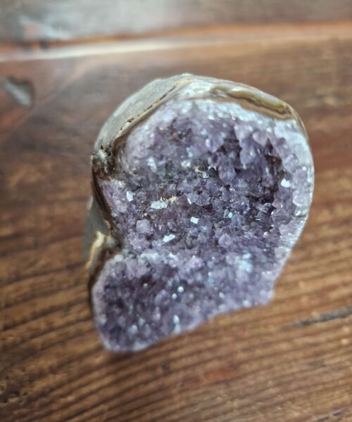 Premium High Grade Amethyst Druzy 326 Mini Geode Cluster Piece Cut Base 373g H9.5xW6.5xD5cm - Image 9