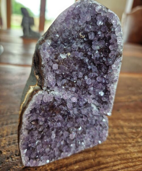 Premium High Grade Amethyst Druzy 326 Mini Geode Cluster Piece Cut Base 373g H9.5xW6.5xD5cm - Image 10
