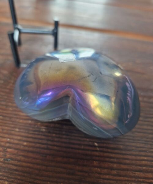 Agate Angel Aura Heart on Stand 24, Aura, Titanium, Cluster, Crystal, Gemstone 529g – H9.5xW9xD7cm - Image 8
