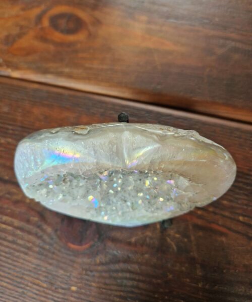 Agate Angel Aura Heart on Stand 25, Aura, Titanium, Cluster, Crystal, Gemstone 806g – H11xW13.5xD7cm - Image 7