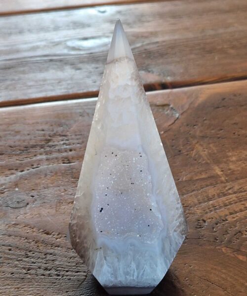 Premium Agate Conic Point 1 Tower Prism - 415g H13xW6.5xD6.5cm