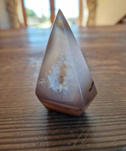 Alternative view of Premium Agate Conic Point 6 Tower Prism - 130g H7.5xW5.5xD4cm