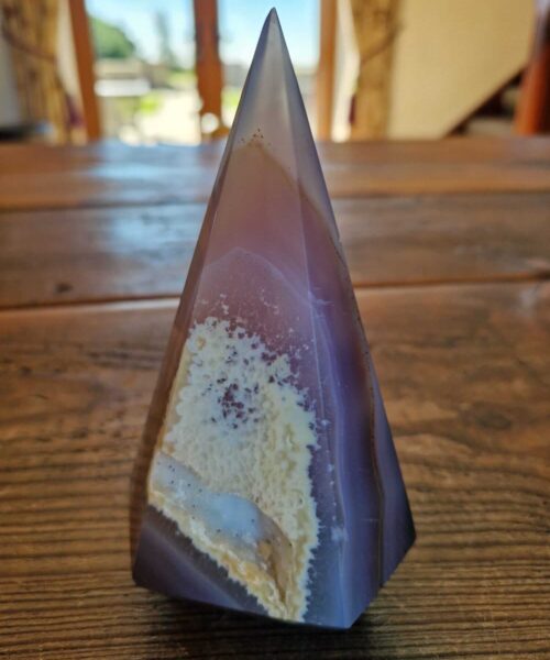 Premium Agate Conic Point 7 Tower Prism - 611g H14xW9xD7cm - Image 3