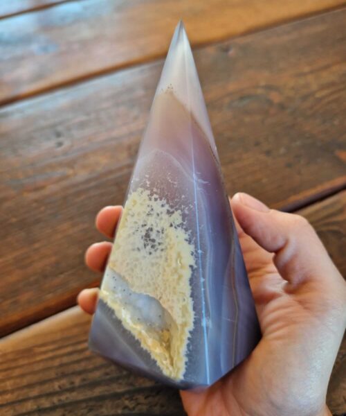 Premium Agate Conic Point 7 Tower Prism - 611g H14xW9xD7cm - Image 7