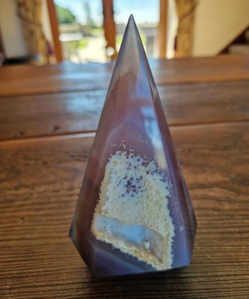 Premium Agate Conic Point 7 Tower Prism - 611g H14xW9xD7cm - Image 8
