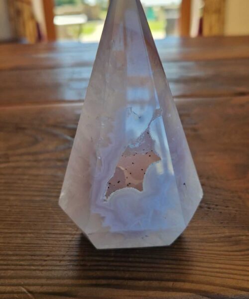 Premium Agate Conic Point 9 Tower Prism - 334g H12xW7xD5.5cm