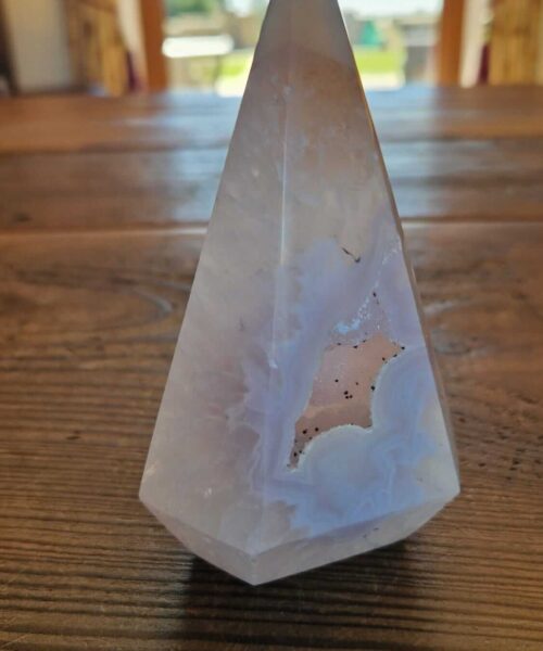 Premium Agate Conic Point 9 Tower Prism - 334g H12xW7xD5.5cm - Image 3