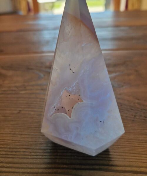 Premium Agate Conic Point 9 Tower Prism - 334g H12xW7xD5.5cm - Image 4