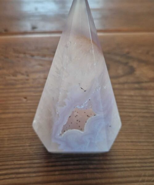 Premium Agate Conic Point 9 Tower Prism - 334g H12xW7xD5.5cm - Image 9