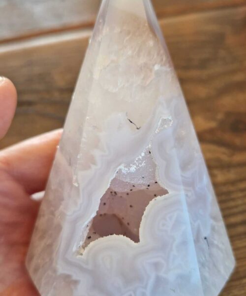 Premium Agate Conic Point 9 Tower Prism - 334g H12xW7xD5.5cm - Image 10