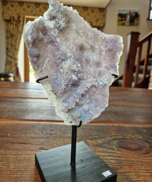 Amethyst Flower 5 Crystal Formation Rare Cluster on Stand 596g H25.5xW16.5xD10cm - Image 3