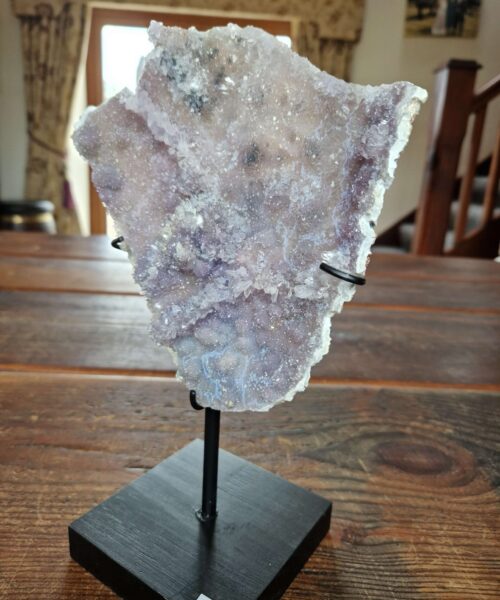 Amethyst Flower 5 Crystal Formation Rare Cluster on Stand 596g H25.5xW16.5xD10cm - Image 4