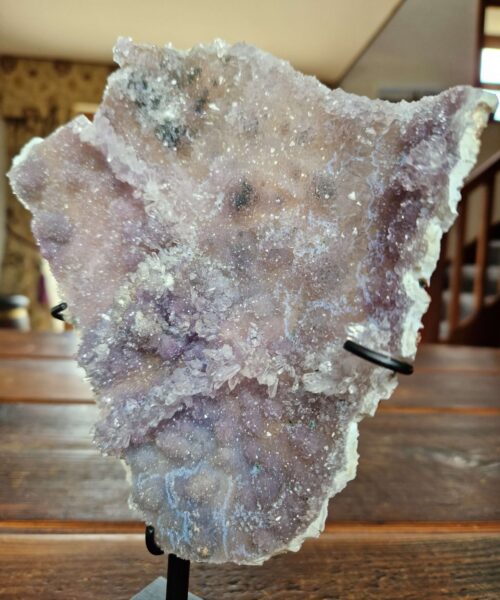 Amethyst Flower 5 Crystal Formation Rare Cluster on Stand 596g H25.5xW16.5xD10cm - Image 8
