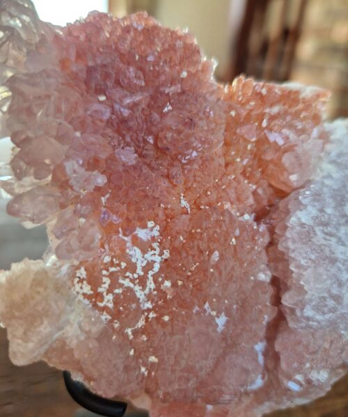 Pink Amethyst Flower 8 Crystal Formation Rare Cluster on Stand 387g H18xW11xD6cm - Image 10