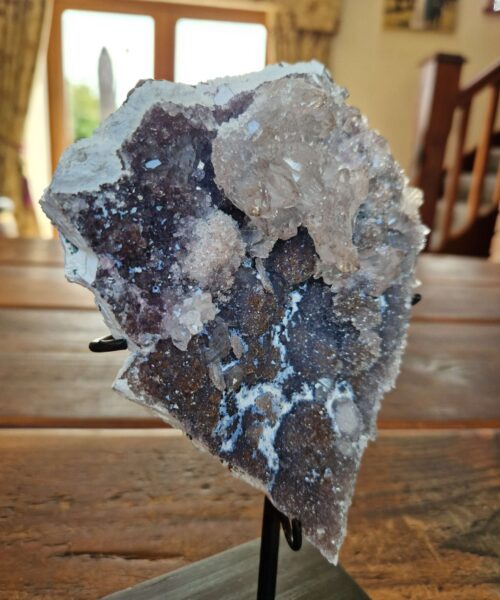Amethyst Flower 9 Crystal Formation Rare Cluster on Stand 658g H22.5xW13.5xD8cm - Image 3