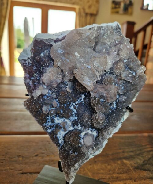 Amethyst Flower 9 Crystal Formation Rare Cluster on Stand 658g H22.5xW13.5xD8cm - Image 4