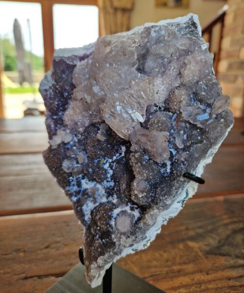 Amethyst Flower 9 Crystal Formation Rare Cluster on Stand 658g H22.5xW13.5xD8cm - Image 5