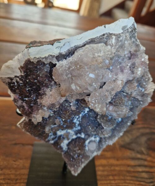 Amethyst Flower 9 Crystal Formation Rare Cluster on Stand 658g H22.5xW13.5xD8cm - Image 6