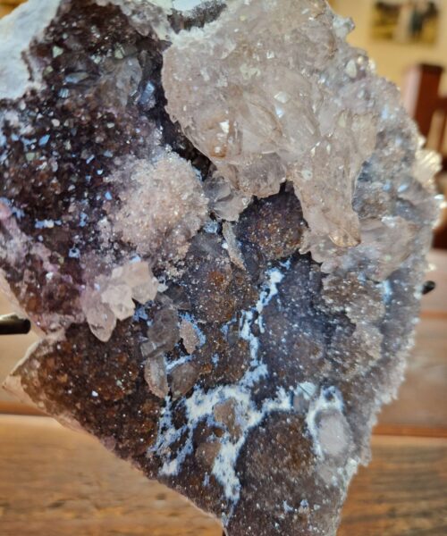 Amethyst Flower 9 Crystal Formation Rare Cluster on Stand 658g H22.5xW13.5xD8cm - Image 7