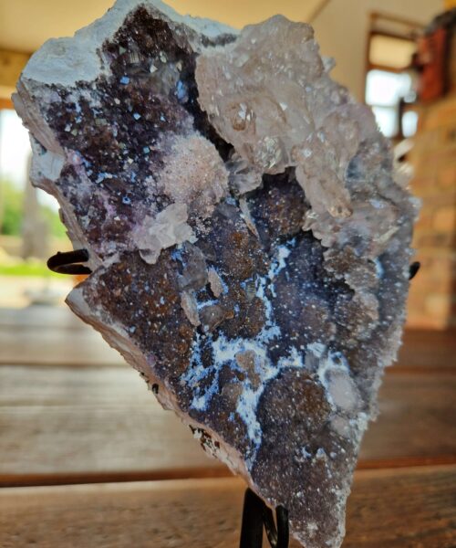 Amethyst Flower 9 Crystal Formation Rare Cluster on Stand 658g H22.5xW13.5xD8cm - Image 8
