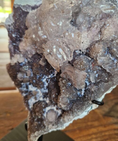 Amethyst Flower 9 Crystal Formation Rare Cluster on Stand 658g H22.5xW13.5xD8cm - Image 9