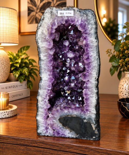 Amethyst Crystal Geode 964 Premium Queen Grade 21.41kg – H42xW24xD20cm