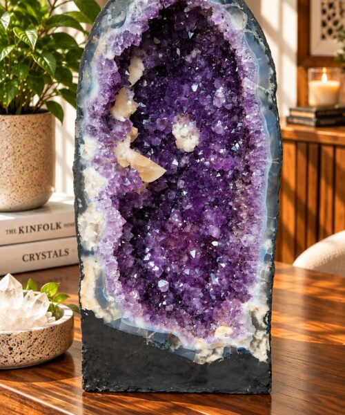 Tall Amethyst Crystal Geode 998 Premium Queen Grade 25.24kg H47xW25xD19cm