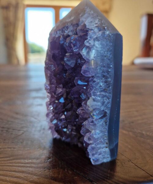 Premium Amethyst Quartz Purple Druzy Side Point 10 Crystal Tower 296g H9xW5.5xD3.5cm - Image 3